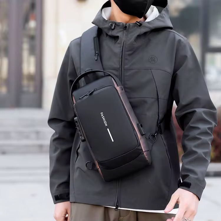 Black & Brown Chest Bag