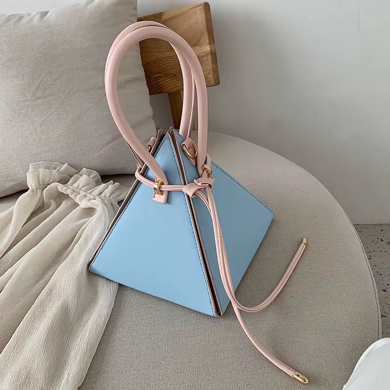 Blue & Pink Triangle Bag